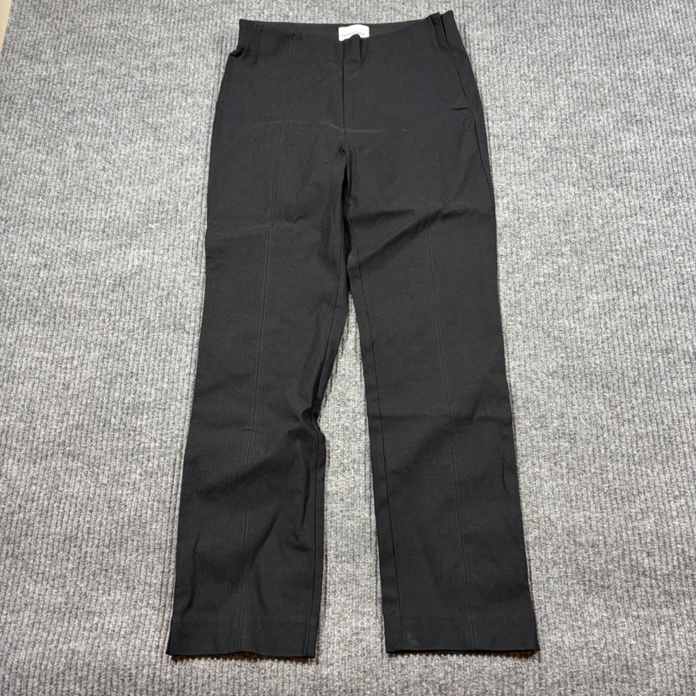 Common Sense Pants Women's M Black Seamed Front Pull On Ankle Casual